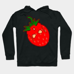 Thank You Berry Much (pattern) (black background) Hoodie